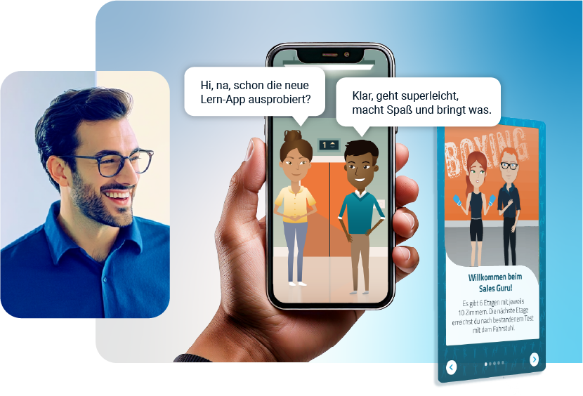 Mobile Lern-App mit Lernvideos und interaktiven Modulen